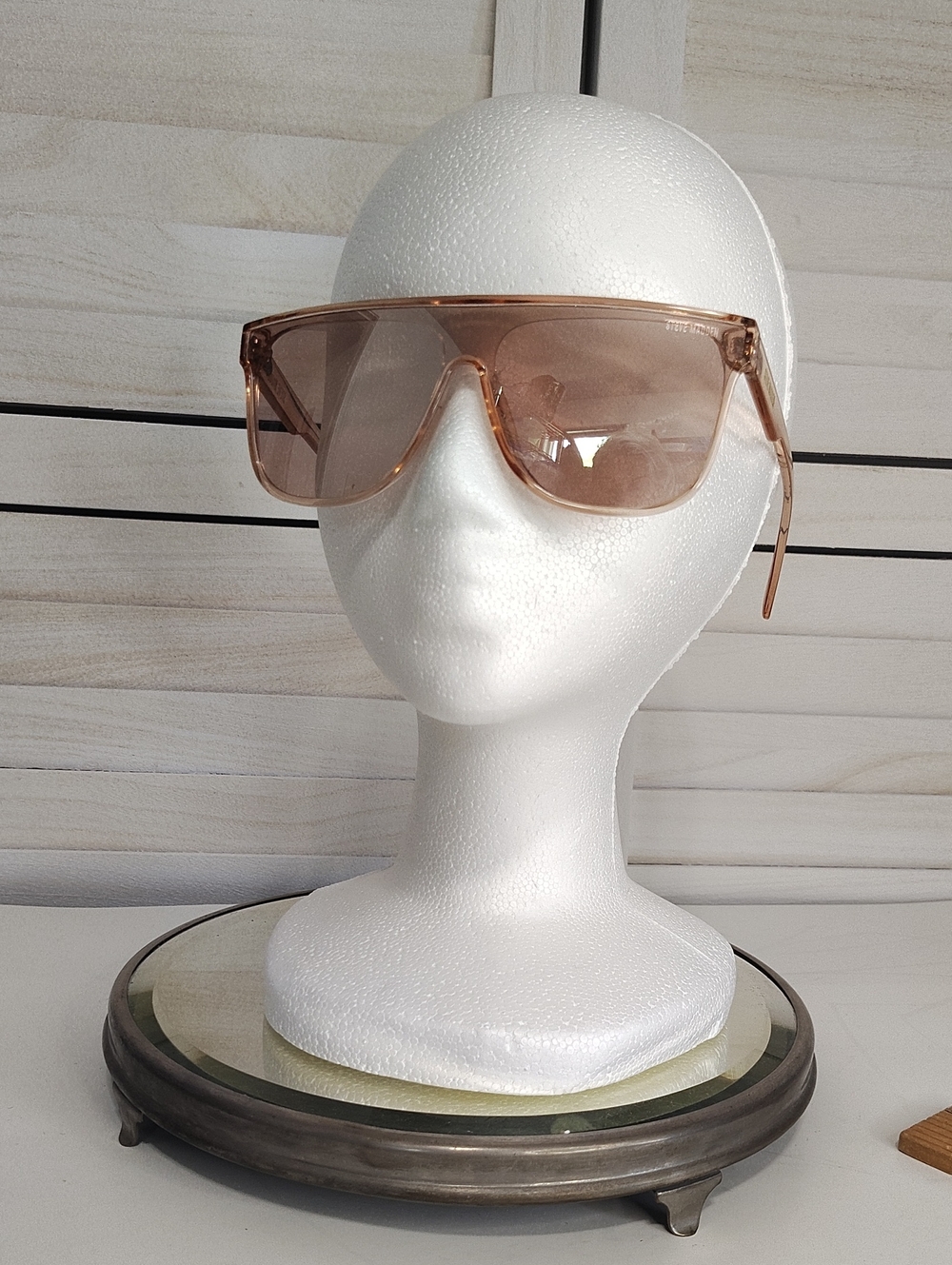 Steve Madden Oversized Transparent Blush Sunglasses